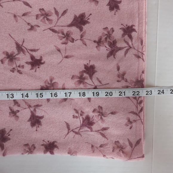 Sarah Spencer Lambswool Angora Rabbit Hair Floral Sweater MEDIUM Pink - Picture 9 of 9